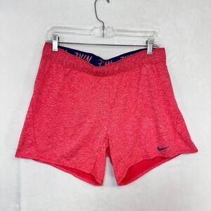Nike Pink Medium Shorts Dri-Fit Wicking Stretchy Marbled Running Active Outdoor